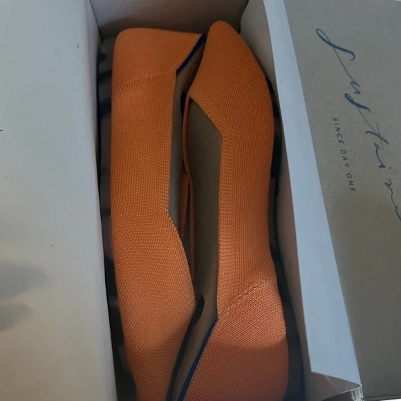 New Rothy's Vibrant Tangerine Women's Flats - Picture 7 of 7